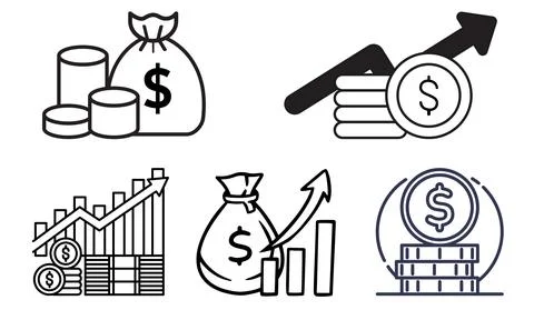 High resolution icon packs on white background, black icons on white Stock Illustration
