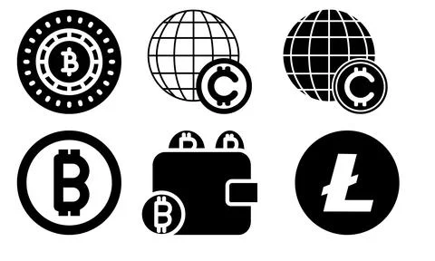 High resolution icon packs on white background, black icons on white Stock Illustration