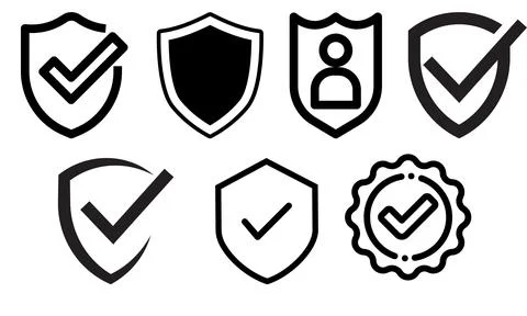 High resolution icon packs on white background, black icons on white Stock Illustration