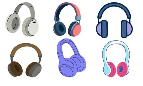 High resolution illustration icons pack of audio on white background Stock Illustration