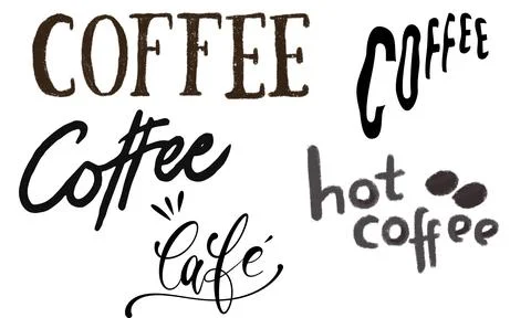 High resolution illustration icons pack of coffee on white background Stock Illustration