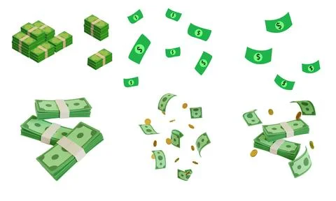 High resolution illustration pack of finance on white background Stock Illustration