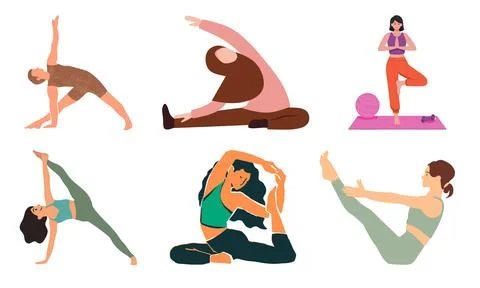 High resolution illustration pack of sport activity on white background Stock Illustration