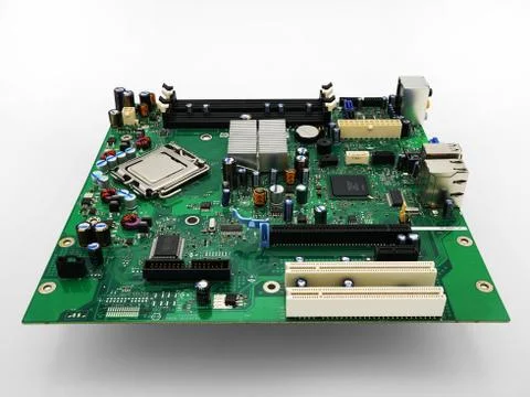 High resolution image of a computer main motherboard Stock Photos