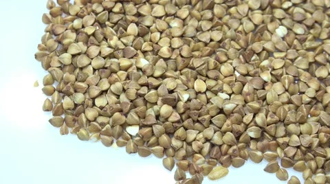 High Resolution Macro of Dry Buckwheat Grain. Dolly Shot. 4K UltraHD, UHD Vídeos de archivo 49175096