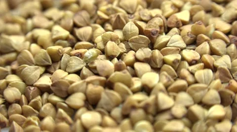 High Resolution Macro of Dry Buckwheat Grain. Dolly Shot. 4K UltraHD, UHD Stock Footage 49175221