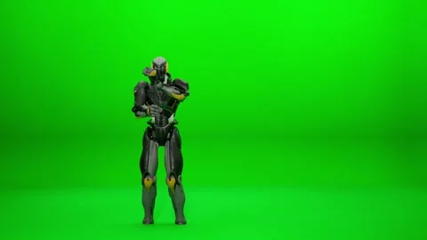 High-Resolution Mecha Dance on Green Screen 스톡 동영상 322166825