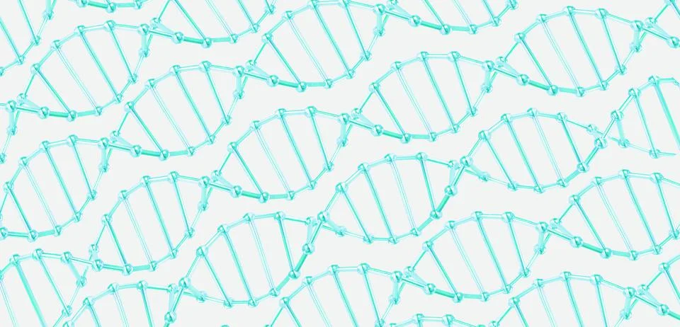 High resolution medical background with pattern from 3d illustration of DNA Stock Illustration