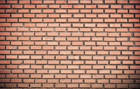 High resolution orange modern pattern of brick wall Stock Photos