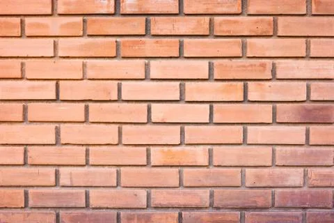 High resolution orange modern pattern of brick wall Stock Photos