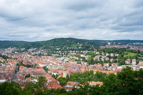 High-resolution panoramic images of Stuttgart in southern  Germany and the Be Stock Photos
