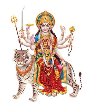 High-Resolution Pic of Jai Ambe Maa Stock Illustration