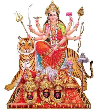 High-Resolution Pic of Jai Ambe Maa Stock Illustration