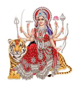 High-Resolution Pic of Jai Ambe Maa Stock Illustration