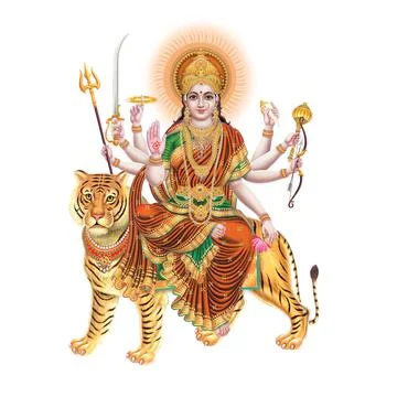 High-Resolution Pic of Jai Ambe Maa Stock Illustration