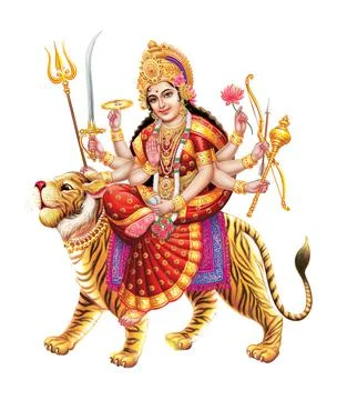 High-Resolution Pic of Jai Ambe Maa Stock Illustration