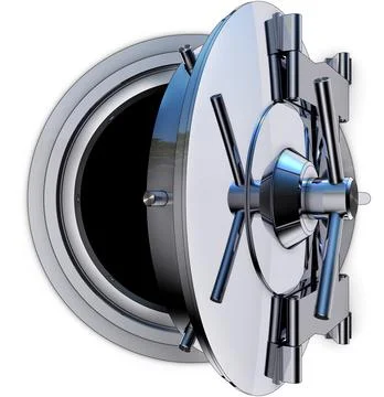 High resolution rendering of a bank vault Fotos de archivo