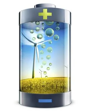 High resolution rendering of a battery Illustrazione stock