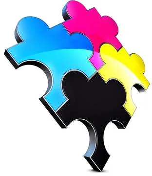 High resolution rendering of a color concept Illustrazione stock