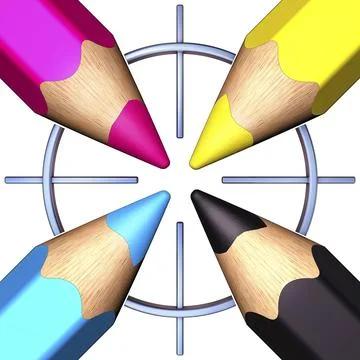 High resolution rendering of a color concept Ilustración de archivo