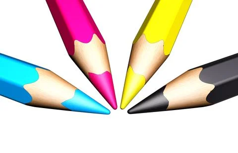 High resolution rendering of a color concept Stock Photos