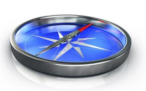 High resolution rendering of a compass Illustrazione stock