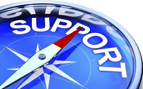 High resolution rendering of a compass with a support icon Illustrazione stock