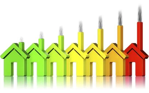 High resolution rendering of a energy use concept 库存插图