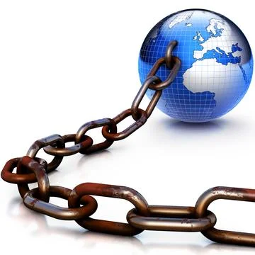 High resolution rendering of a fixed earth concept Stock Illustration