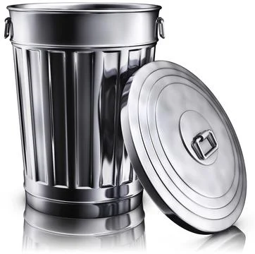 High resolution rendering of a garbage can Stock-Illustration