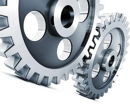 High resolution rendering of a gears concept Stock Illustration