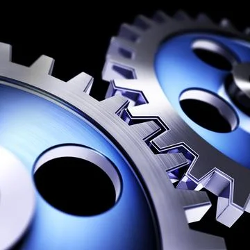 High resolution rendering of gears Stock Illustration