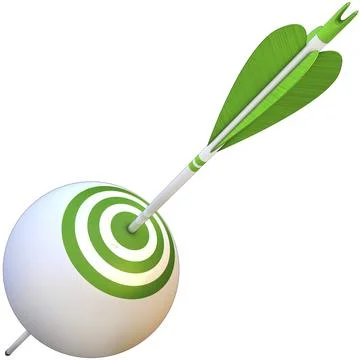 High resolution rendering of goal and arrow Stock Illustration