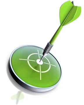 High resolution rendering of a green dart Stock Illustration