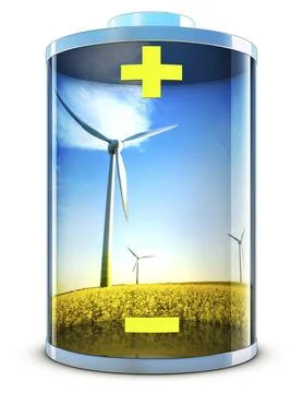 High resolution rendering of a green energy concept Stock Illustration