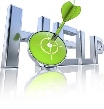 High resolution rendering of a help icon Illustrazione stock