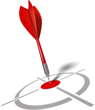 High resolution rendering of a target concept Stock Illustration
