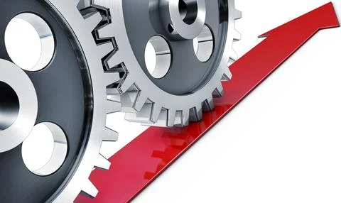 High resolution rendering of a upturn concept Stock Illustration