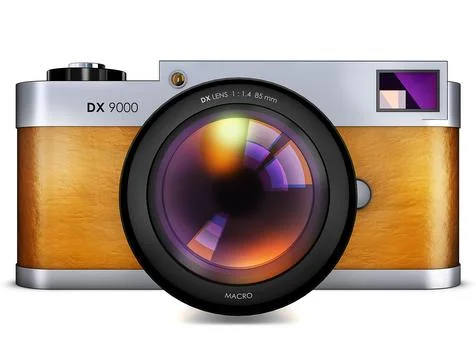 High resolution rendering of a vintage camera Illustrazione stock