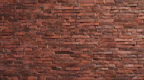 High resolution rust red brick texture background wall. Old brickwork wallpap Stock Photos