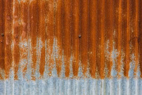 High resolution Rusty corrugated iron texture background Stock Photos