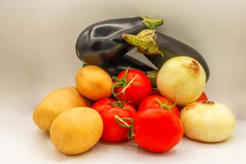A high-resolution studio photograph showcasing an assortment of fresh vegetables Stock Photos