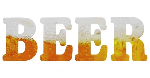 High resolution text with word beer shape filled with beer Stock Footage 66389444