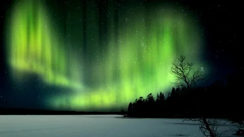 High resolution time lapse footage of a very strong northern lights also known Vidéo 334658723
