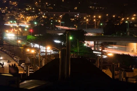 High resolution timelapse of highway at night, loopable Stock Footage 78217945