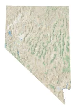 High resolution topographic map of Nevada Stock Illustration