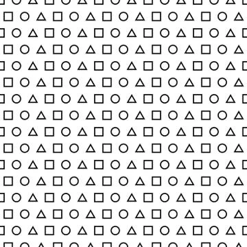 High Resolution Triangle, Rectangle and Circle Pattern Stock-Illustration