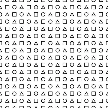 High Resolution Triangle, Rectangle and Circle Pattern Illustrazione stock