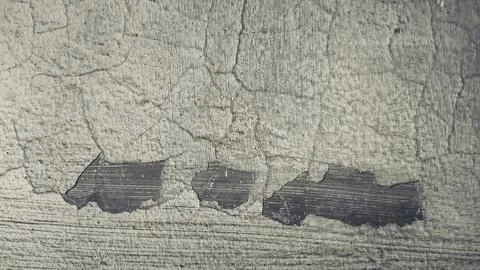 High resolution view of dirty grey wall with visible aging, cracks, stains,.. Stock-Fotos