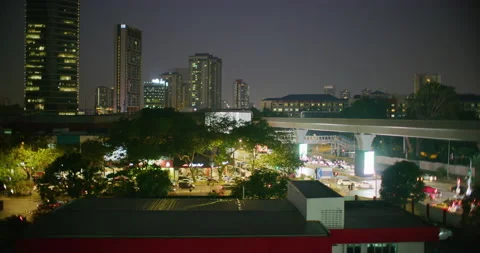 High Rise Apartments and The MRT Metro at TTDI in Kuala Lumpur, Malaysia Stock Footage 147572971